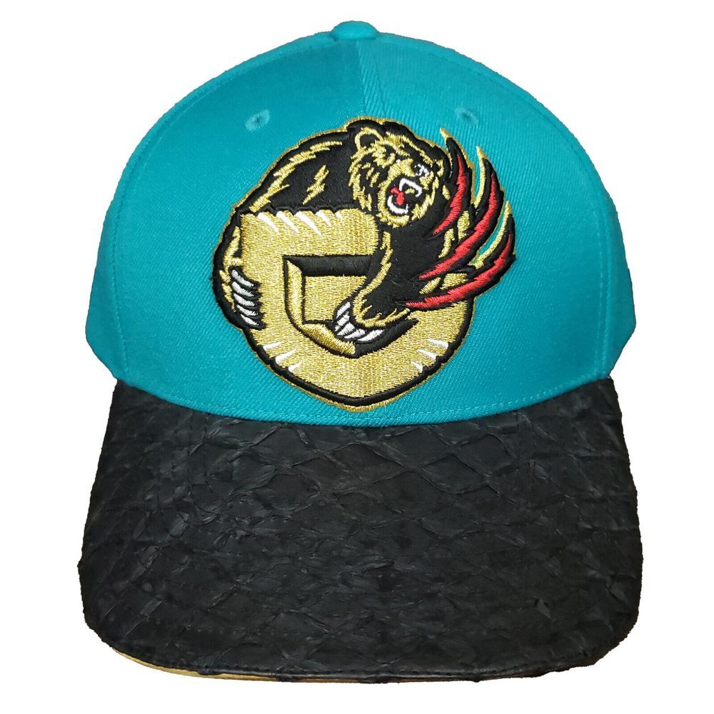 Vancouver Grizzlies Mitchell & Ness NBA Strapback Hat Cap Fish Skin Bill NWT